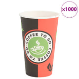 Tasses à café en papier 1000 pcs 16oz 400ml rouge et noir