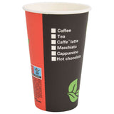 Tasses à café en papier 1000 pcs 16oz 400ml rouge et noir