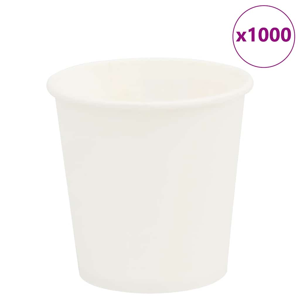 Tasses à café en papier 1000 pcs 4oz 100ml blanc