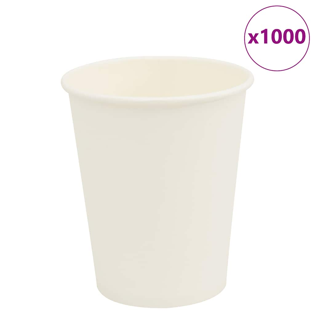 Tasses à café en papier 1000 pcs 8oz 200ml blanc