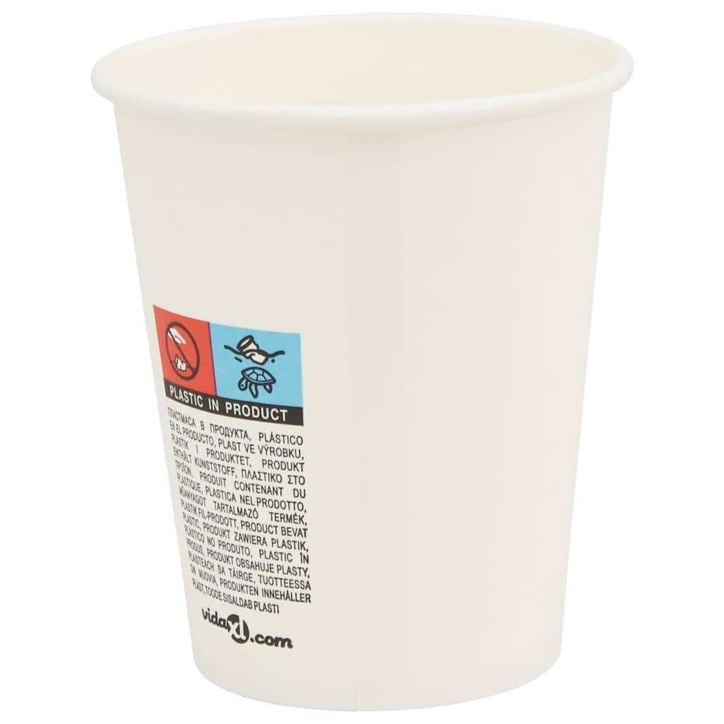 Tasses à café en papier 1000 pcs 8oz 200ml blanc