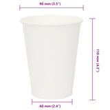 Tasses à café en papier 1000 pcs 12oz 300ml blanc