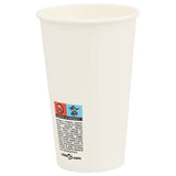 Tasses à café en papier 1000 pcs 16oz 400ml blanc