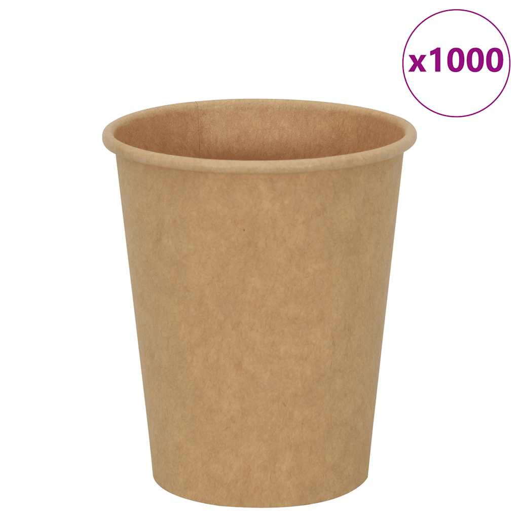 Tasses à café en papier 1000 pcs 8oz 200ml marron