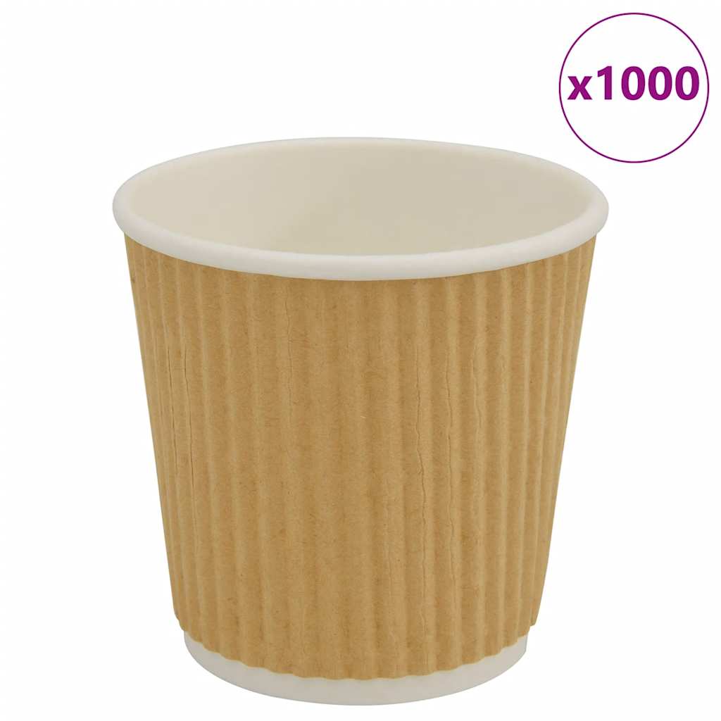 Tasses à café en papier 1000 pcs 4oz 100ml marron