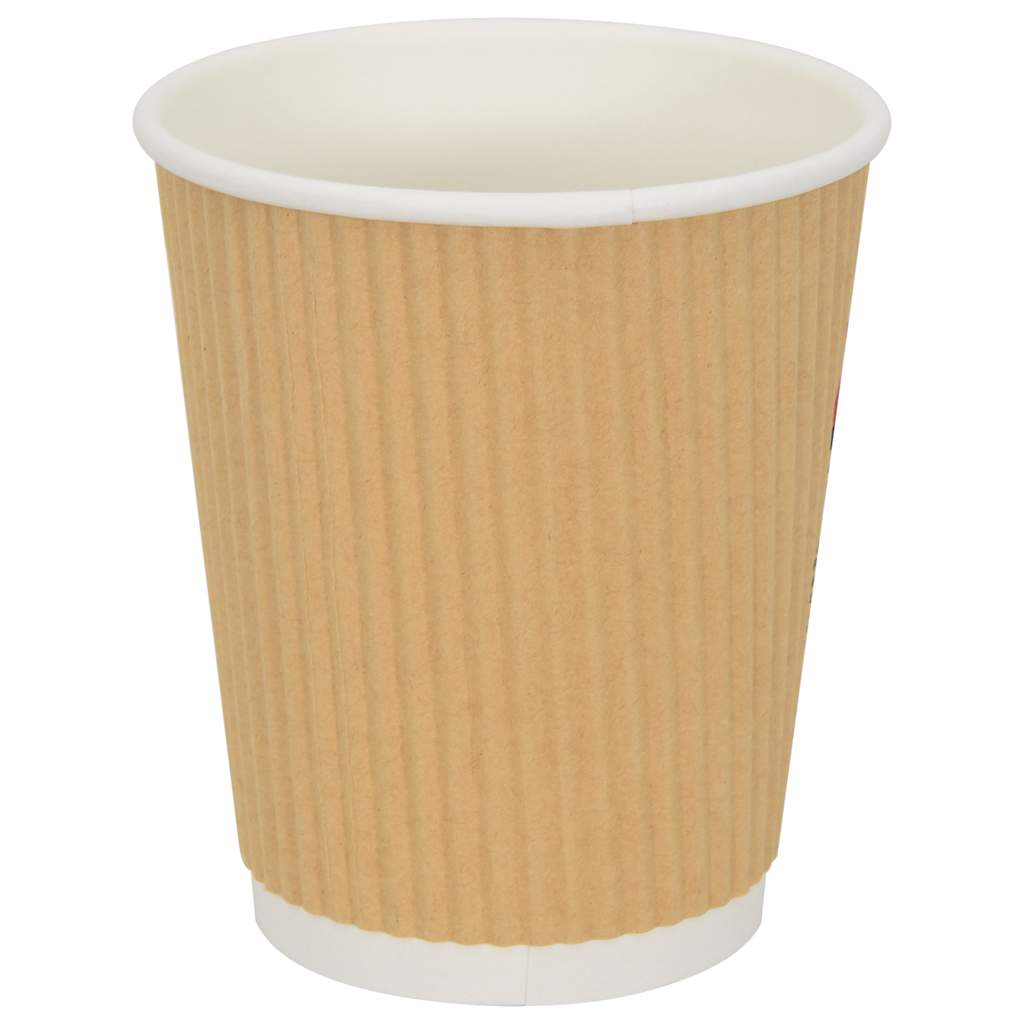 500pcs 8oz 200ml brown paper coffee cups