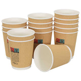 500pcs 8oz 200ml brown paper coffee cups