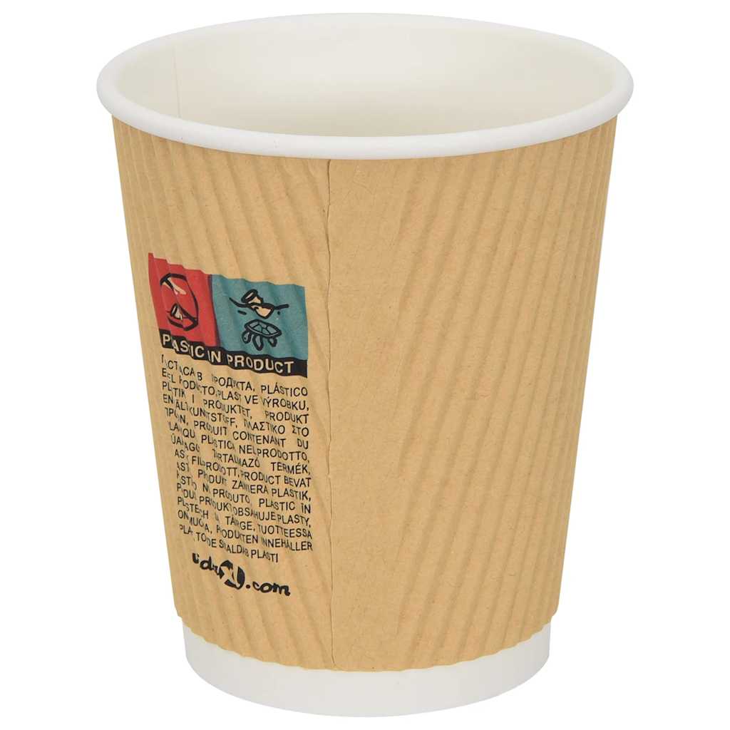 500pcs 8oz 200ml brown paper coffee cups