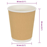 500pcs 8oz 200ml brown paper coffee cups