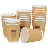 Tasses à café en papier 500 pcs 12oz 300ml marron