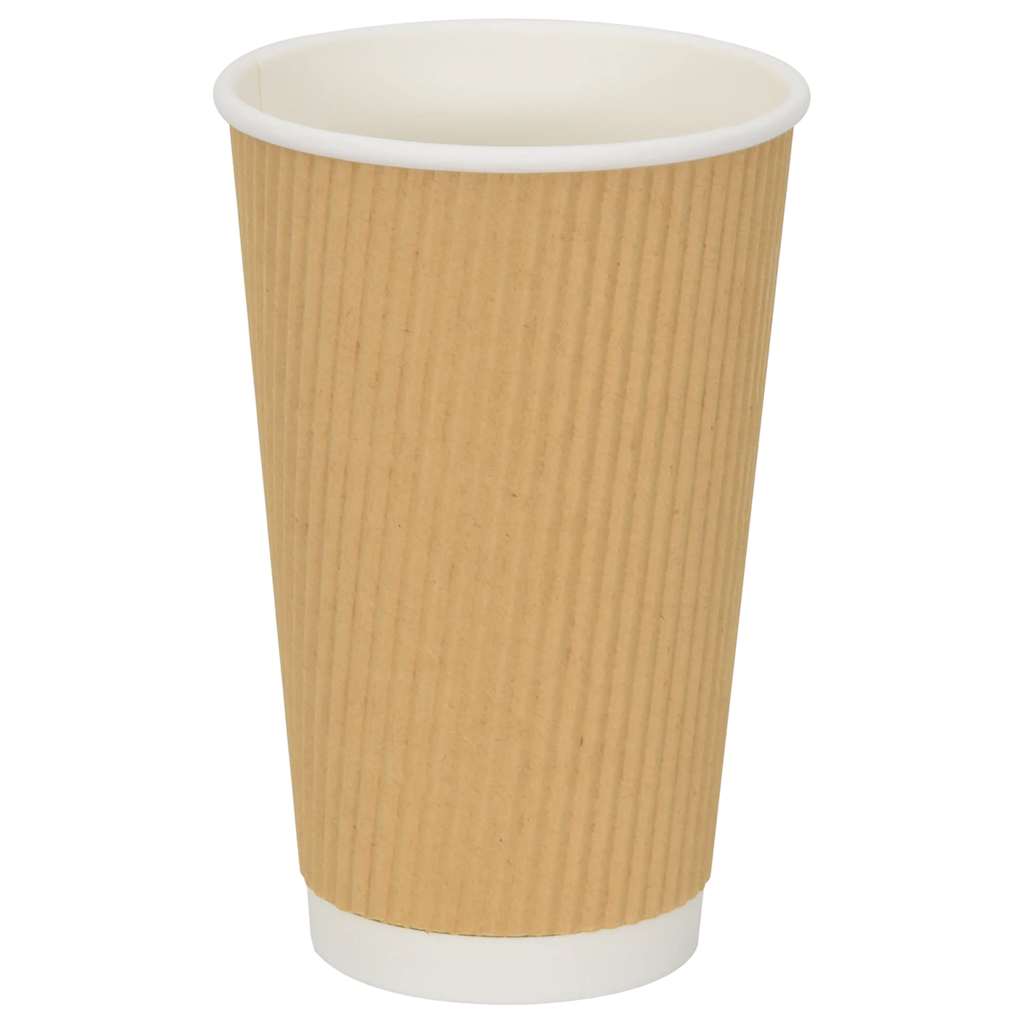 Tasses à café en papier 500 pcs 16oz 400ml marron