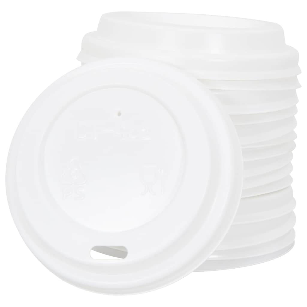 Couvercles de tasses à café en papier Ø60 mm 4oz 1000 pcs blanc