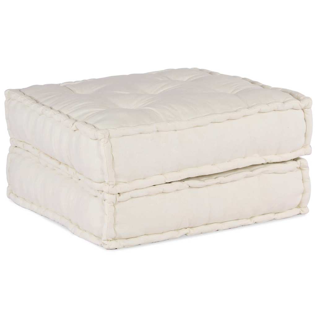 Pouf modulaire crème 70x70x36 tissu