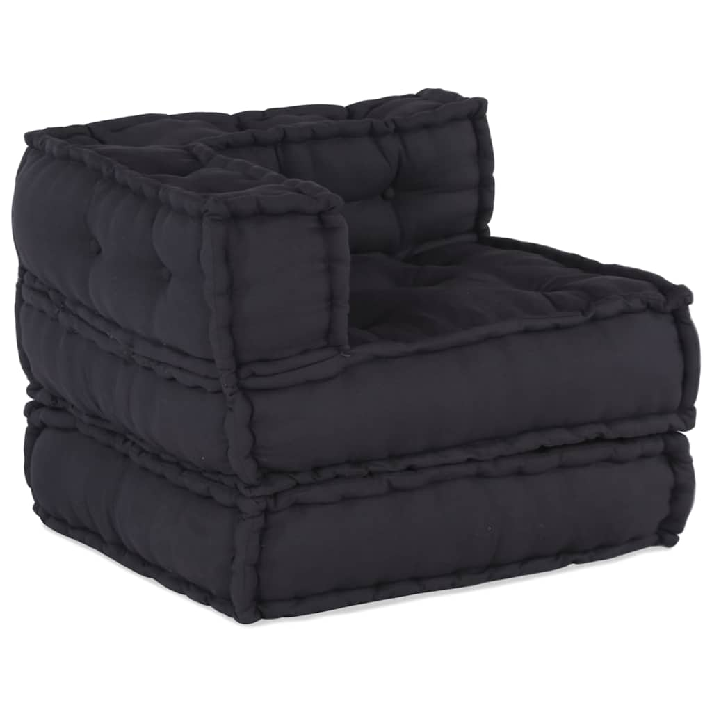 Modular pouf anthracite 70x70x54 fabric