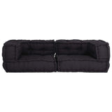 Modular pouf anthracite 140x70x36 fabric