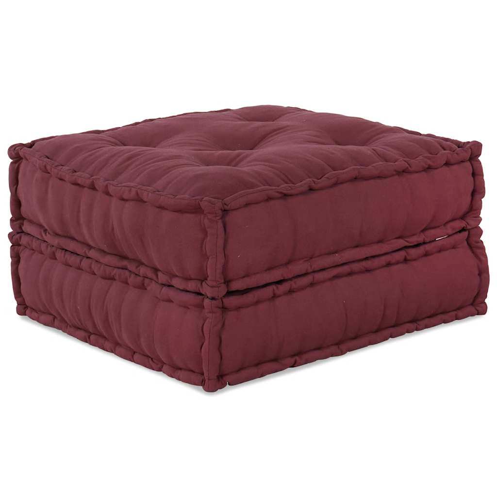 Pouf modulaire marron 70x70x36 tissu