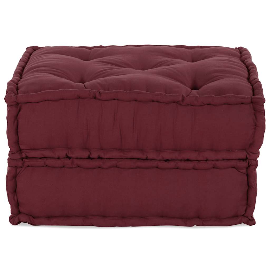 Pouf modulaire marron 70x70x36 tissu