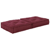 Pouf modulaire marron 70x70x36 tissu