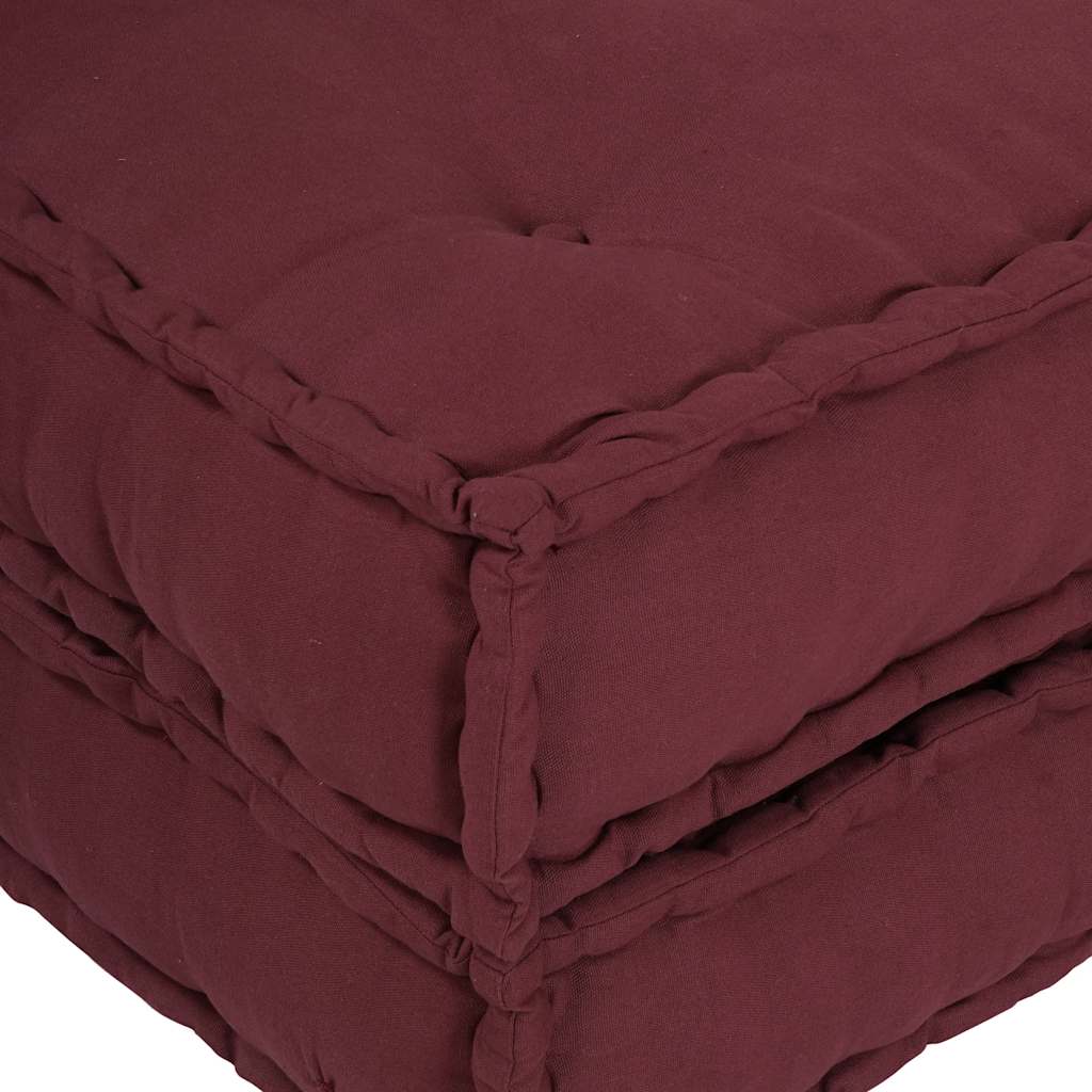 Pouf modulaire marron 70x70x36 tissu