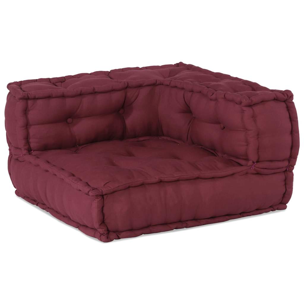 Pouf modulaire marron 140x70x36 tissu