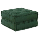 Pouf modulaire vert 70x70x36 tissu