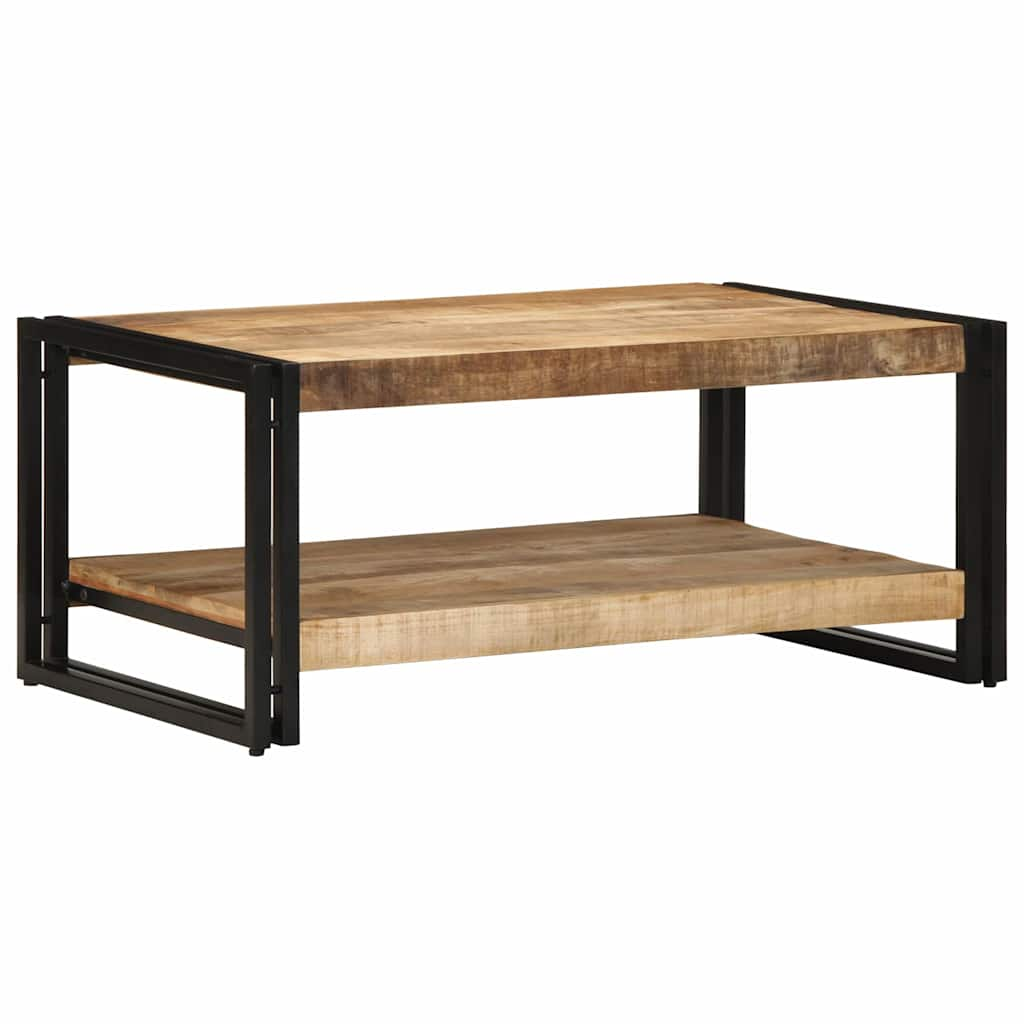 Table basse 90x50x38 cm bois de manguier massif brut