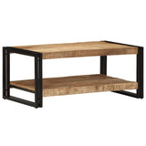 Table basse 90x50x38 cm bois de manguier massif brut