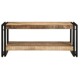 Table basse 90x50x38 cm bois de manguier massif brut