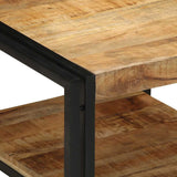 Table basse 50x50x38 cm bois de manguier massif brut