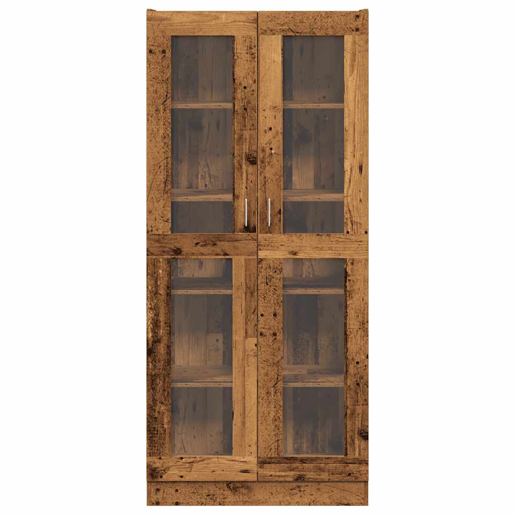 Buffet haut vieux bois 82,5x30,5x185 cm bois d'ingénierie