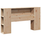 Lit bibliothèque sans matelas 140x190 cm bois de pin massif