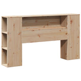 Lit bibliothèque sans matelas 140x190 cm bois de pin massif