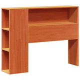 Lit bibliothèque sans matelas cire marron 100x200cm bois massif