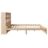 Lit bibliothèque sans matelas 180x200 cm bois massif de pin