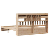 Library bed without mattress 180x200 cm solid pine wood