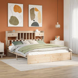 Library bed without mattress 180x200 cm solid pine wood