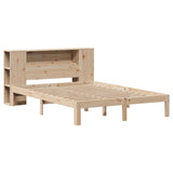 Lit bibliothèque sans matelas 120x190 cm bois de pin massif