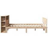 Lit bibliothèque sans matelas 140x190 cm bois de pin massif