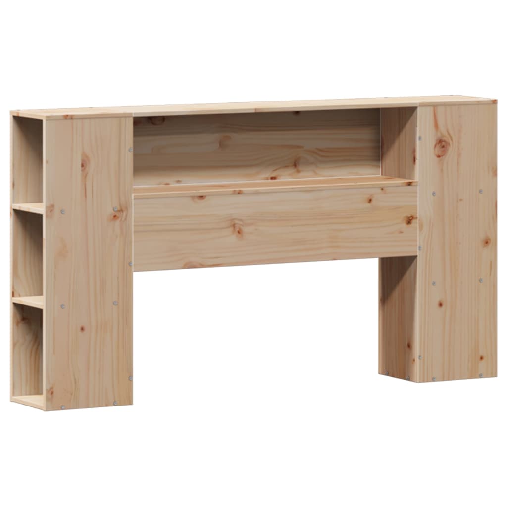 Lit bibliothèque sans matelas 140x190 cm bois de pin massif