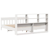 Cadre de lit sans matelas blanc 200x200 cm bois massif de pin