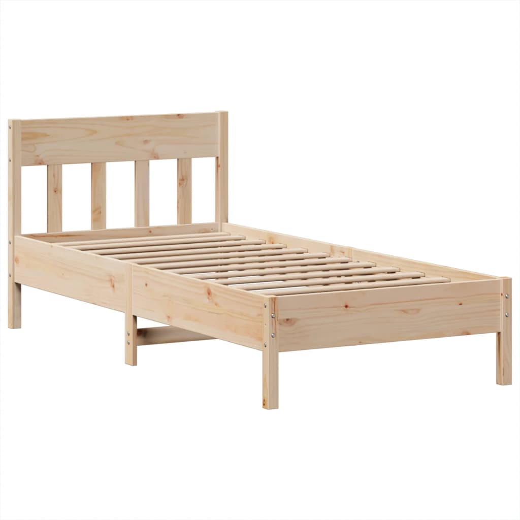 Cadre de lit sans matelas 90x190 cm bois de pin massif