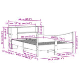 Cadre de lit sans matelas 140x200 cm bois massif de pin