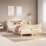 Cadre de lit sans matelas 140x200 cm bois massif de pin