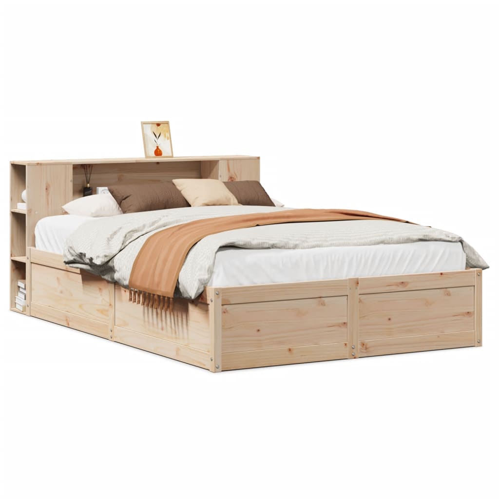 Cadre de lit sans matelas 140x190 cm bois de pin massif