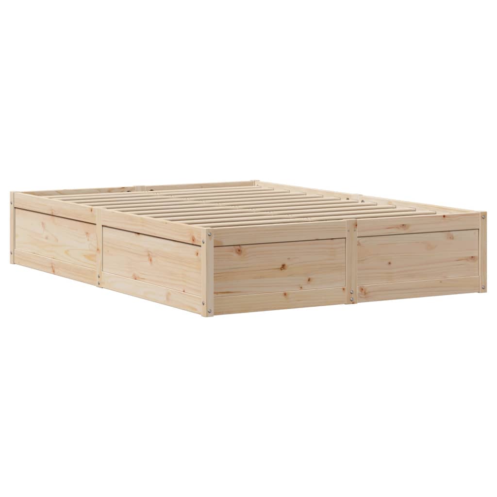 Cadre de lit sans matelas 140x190 cm bois de pin massif