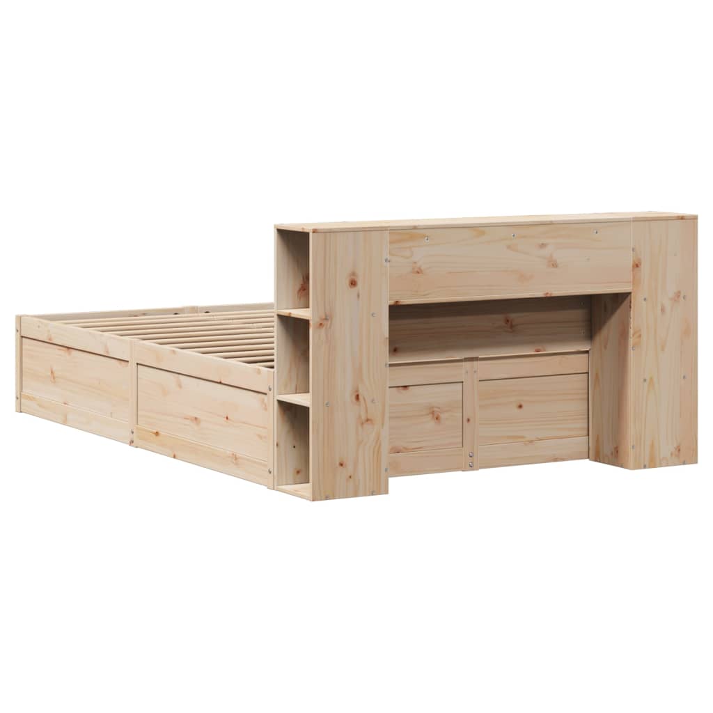 Cadre de lit sans matelas 140x190 cm bois de pin massif