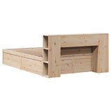 Cadre de lit sans matelas 140x190 cm bois de pin massif