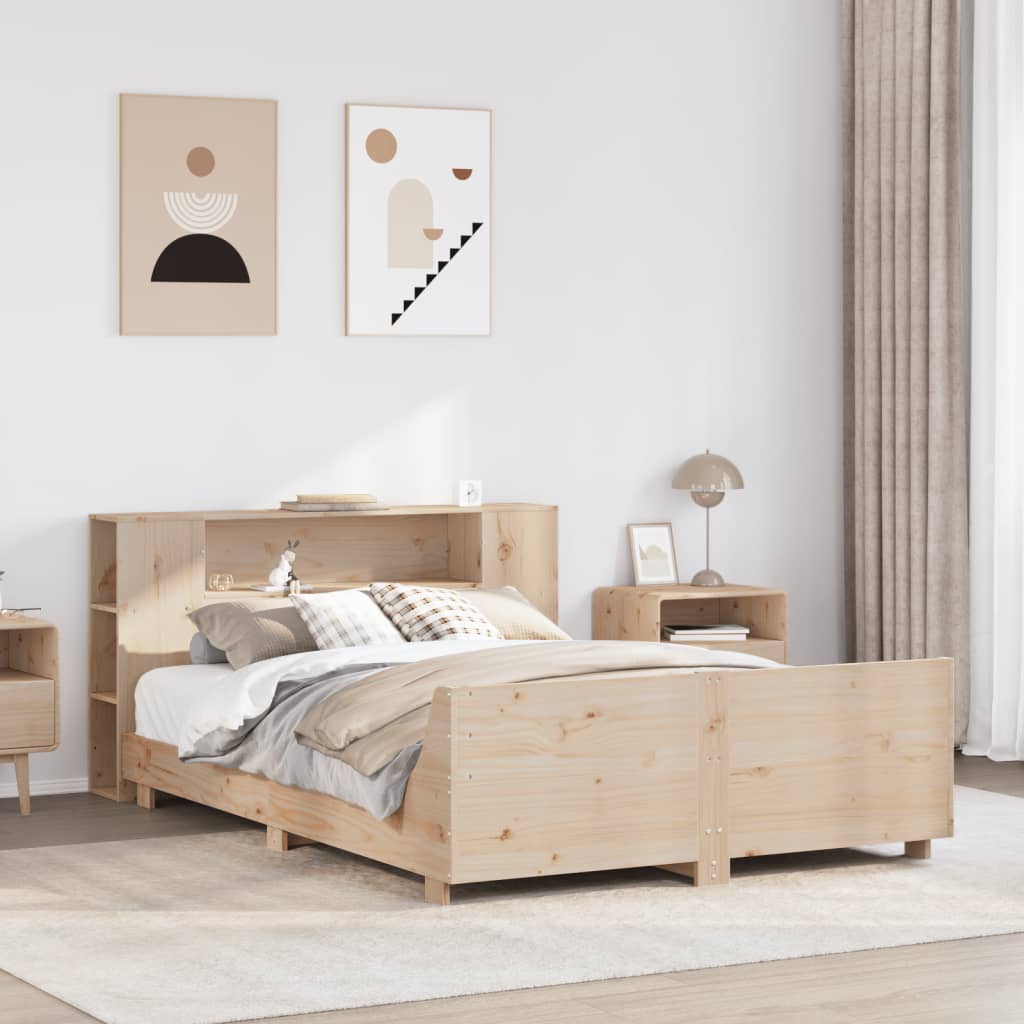 Cadre de lit sans matelas 140x200 cm bois massif de pin