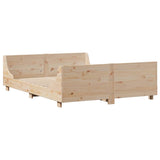 Cadre de lit sans matelas 140x200 cm bois massif de pin