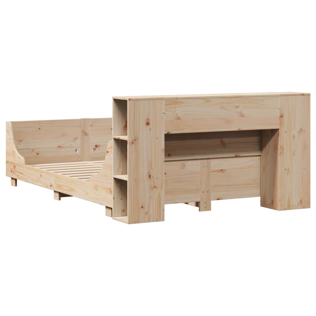 Cadre de lit sans matelas 140x200 cm bois massif de pin